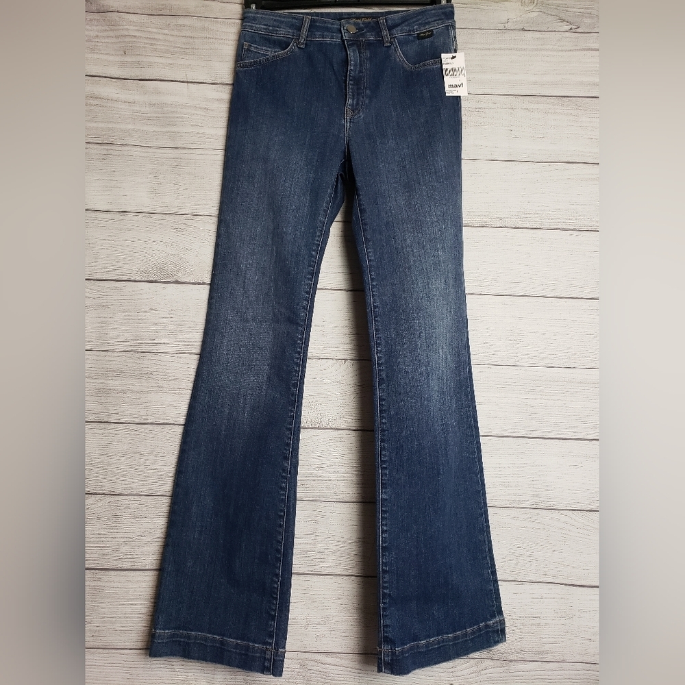 NWT Mavi‎ Gold Dark Wash Bootcut Denim Jeans Women 27